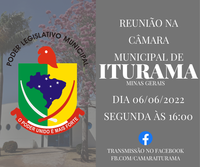 Edital de convocação da 10ª reunião ordinária da Câmara Municipal de Iturama